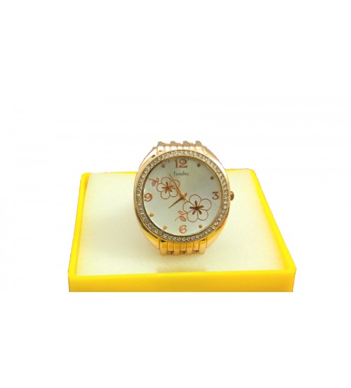 Timiho Ladies Wrist Watch, Designer Ladies Watch, Beautiful Gold Chain, Golden Color